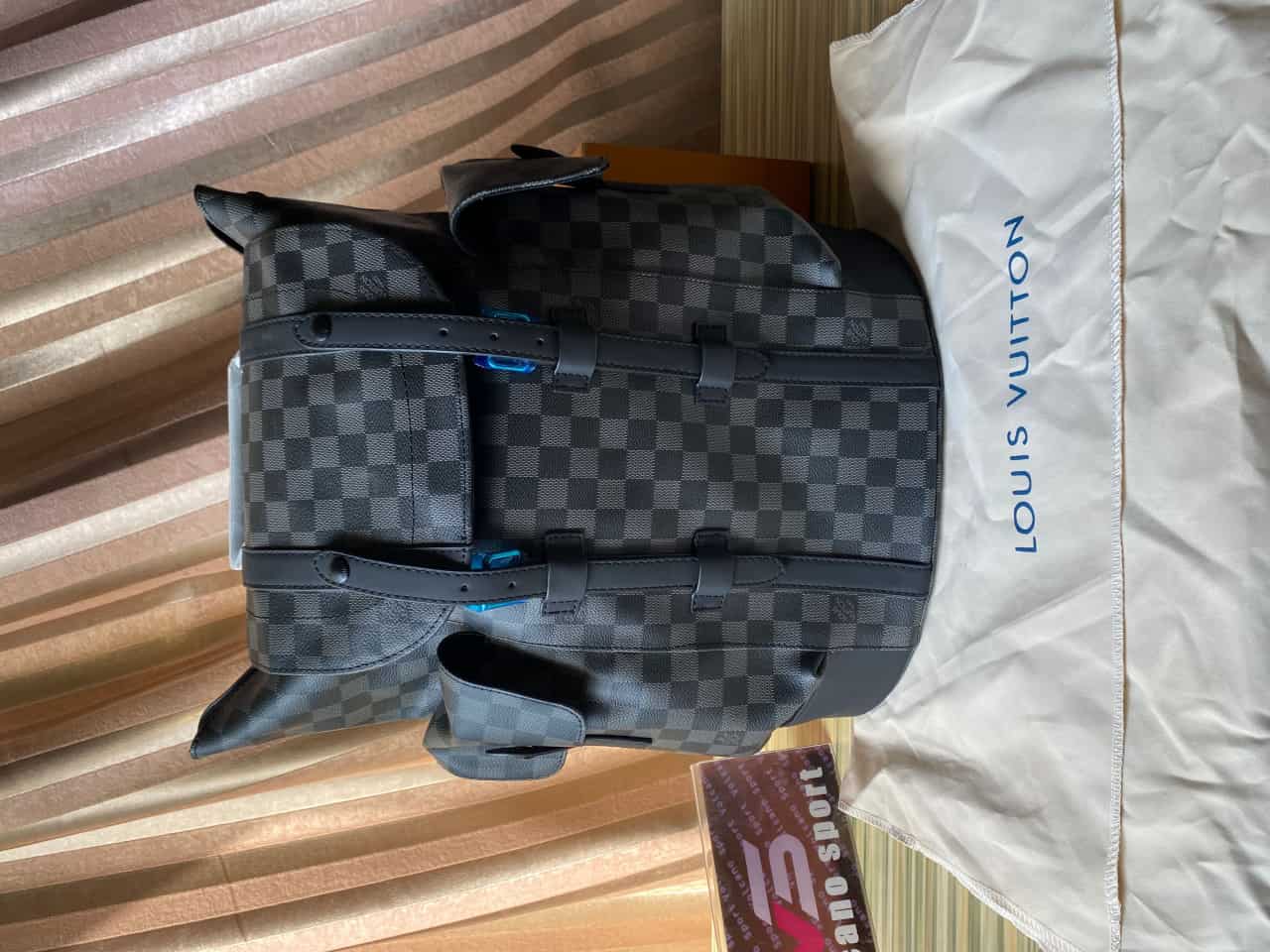 LV Christopher Damier Graphite PM Black