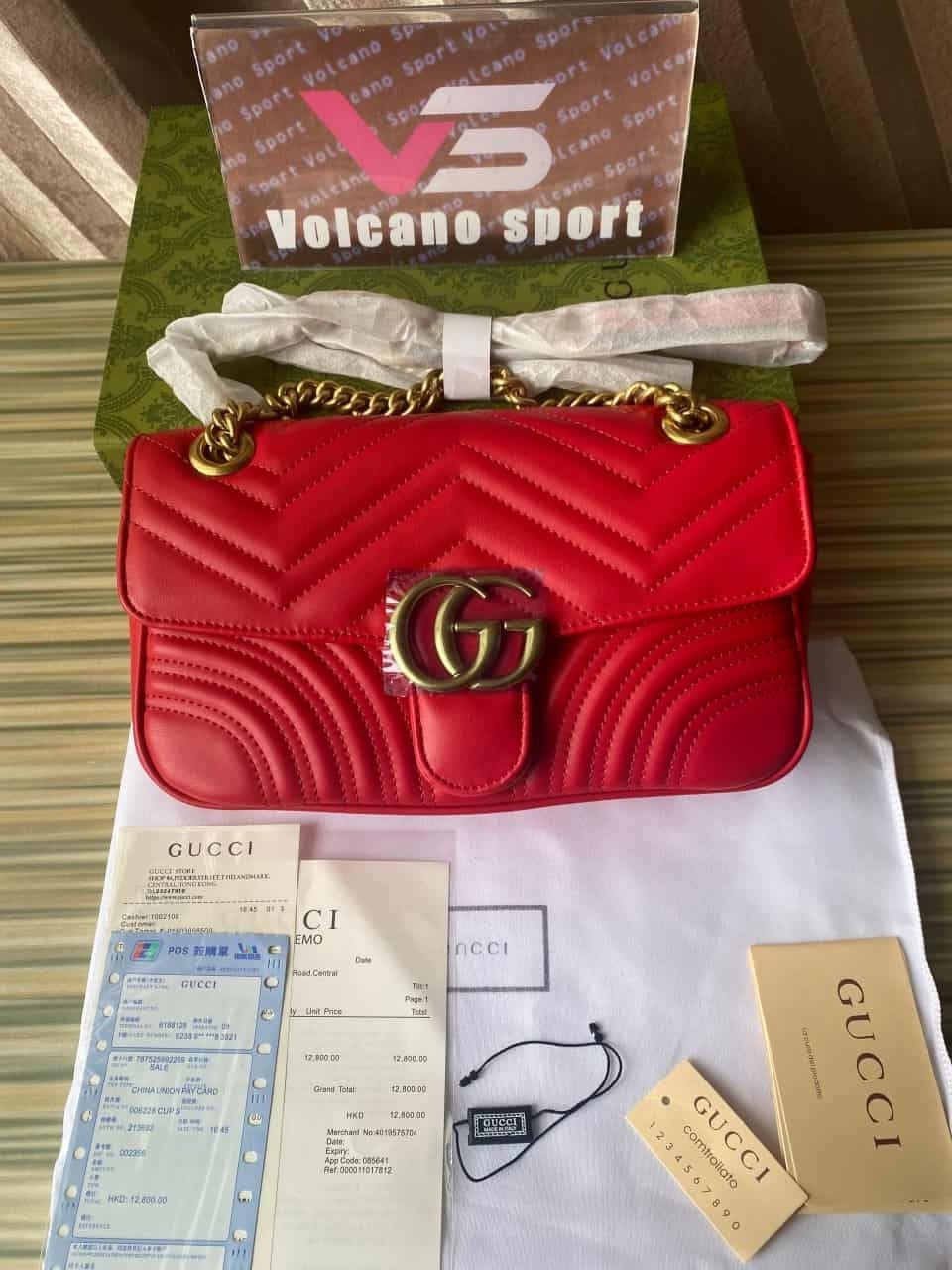 Guc-i Marmont Small Shoulder Bag Red