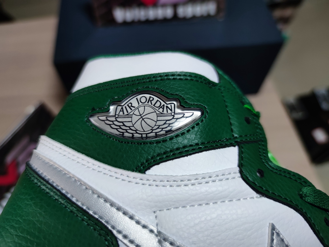 Jordan 1 High OG Green and white