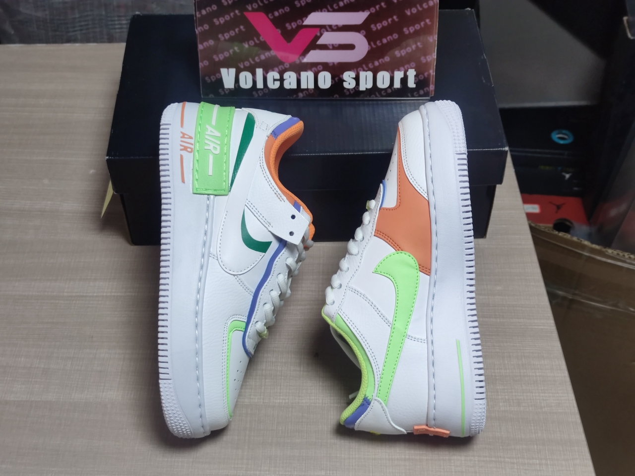 Air Force 1 Low Shadow White Peach Cream Lime DX3718 100