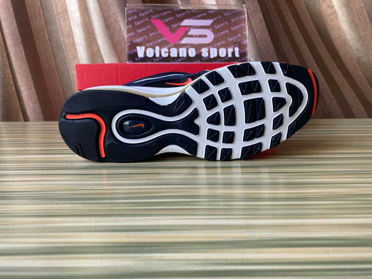 Nike Air Max 97 Midnight Navy Habanero Red 921826-403