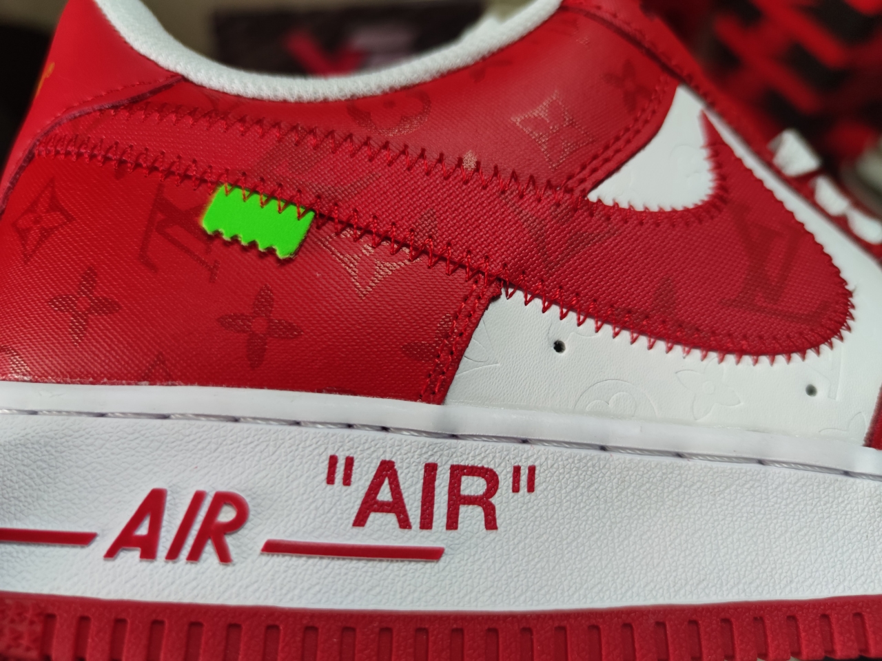 LV X Air force 1 red and white