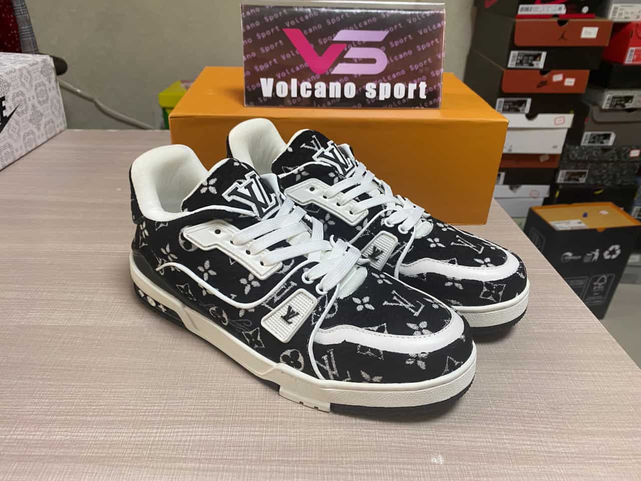 LV Trainer Black Monogram Textile