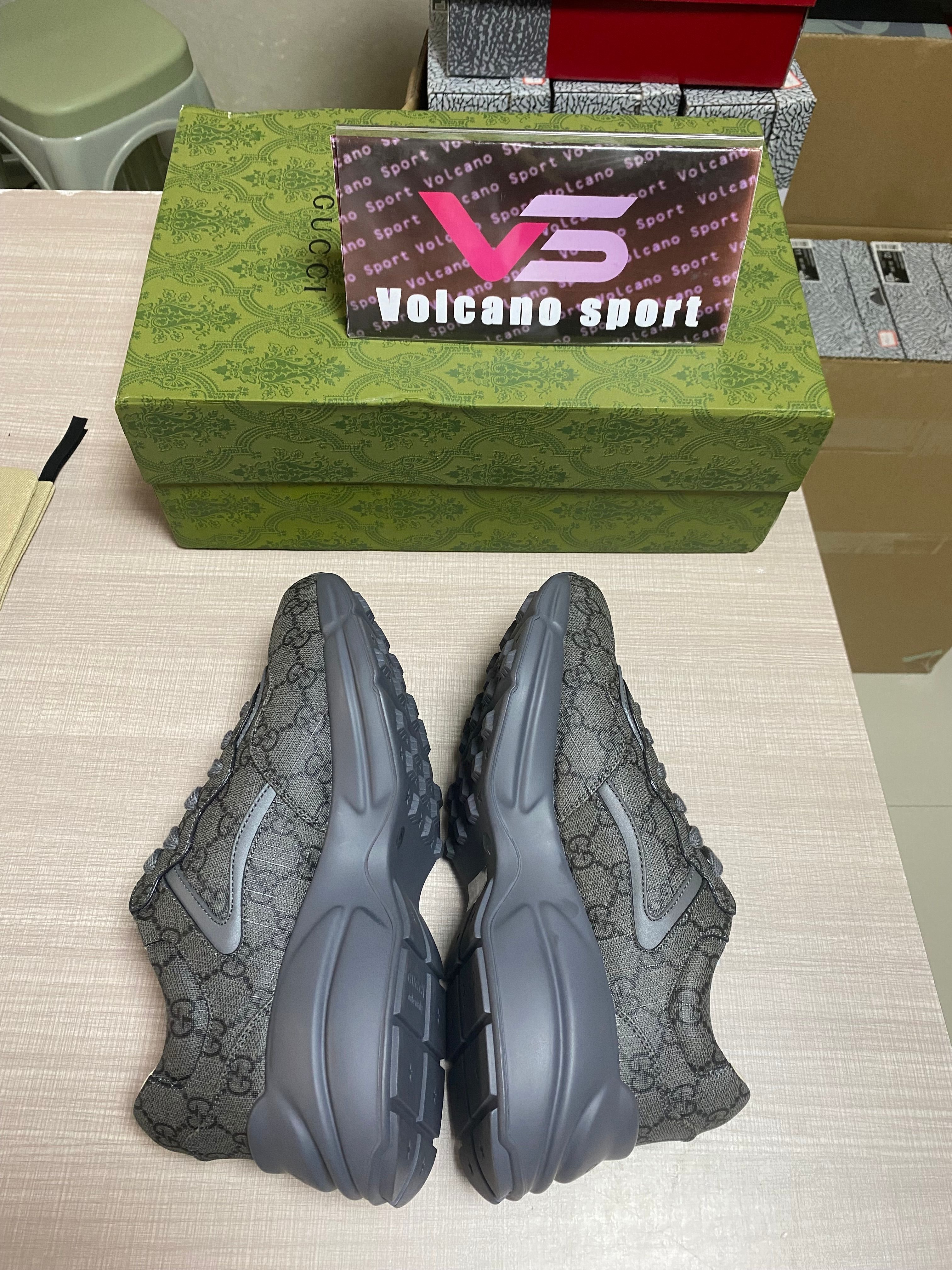 GUCCI Men's Grey GG Rhyton Sneaker 570443 9SFRO 5270