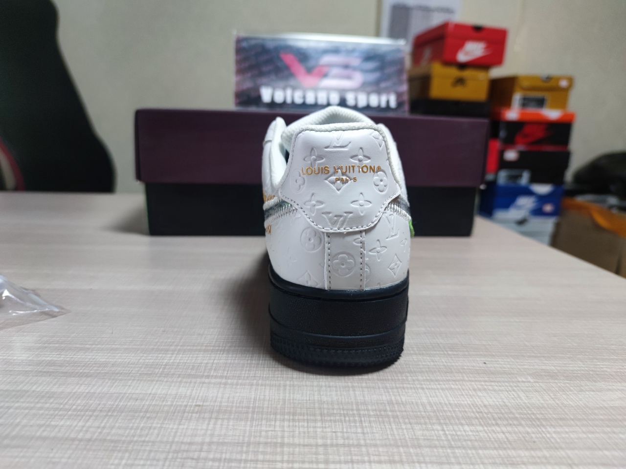 LV x Air Force 1 White Black