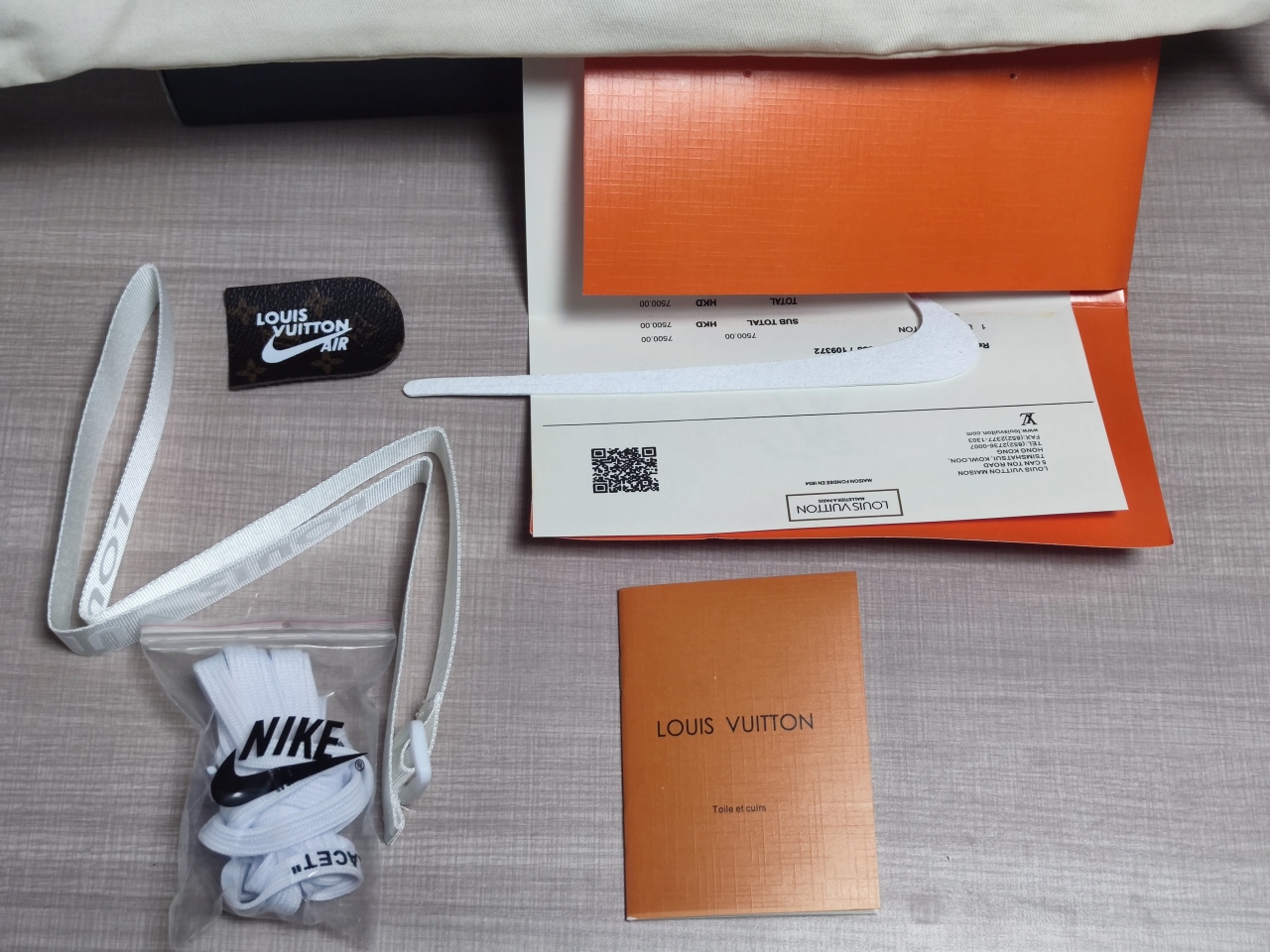 LV x Air Force 1 White Black