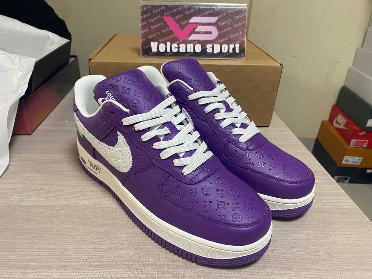 LV X Air force 1 Purple and white