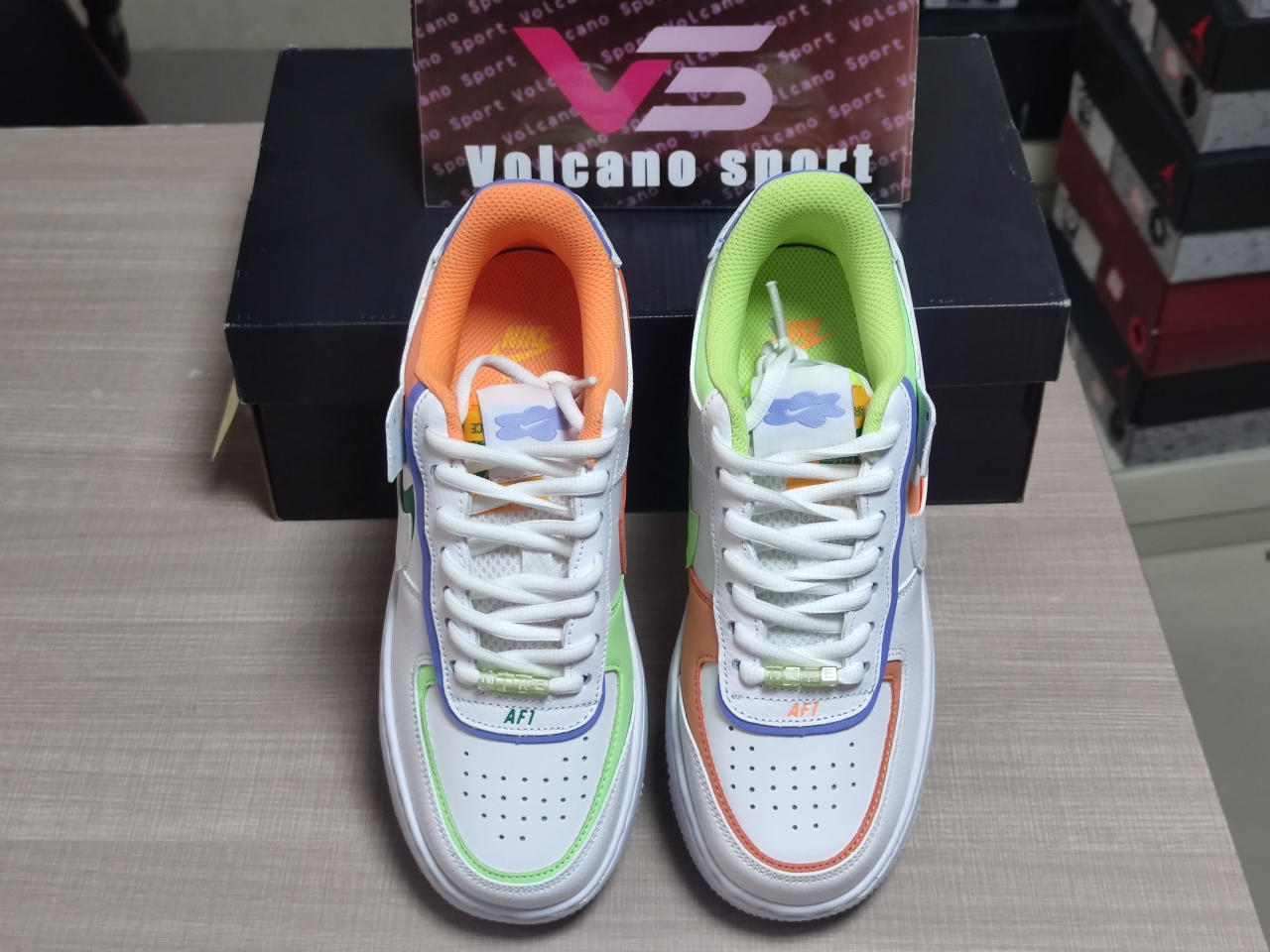 Air Force 1 Low Shadow White Peach Cream Lime DX3718 100