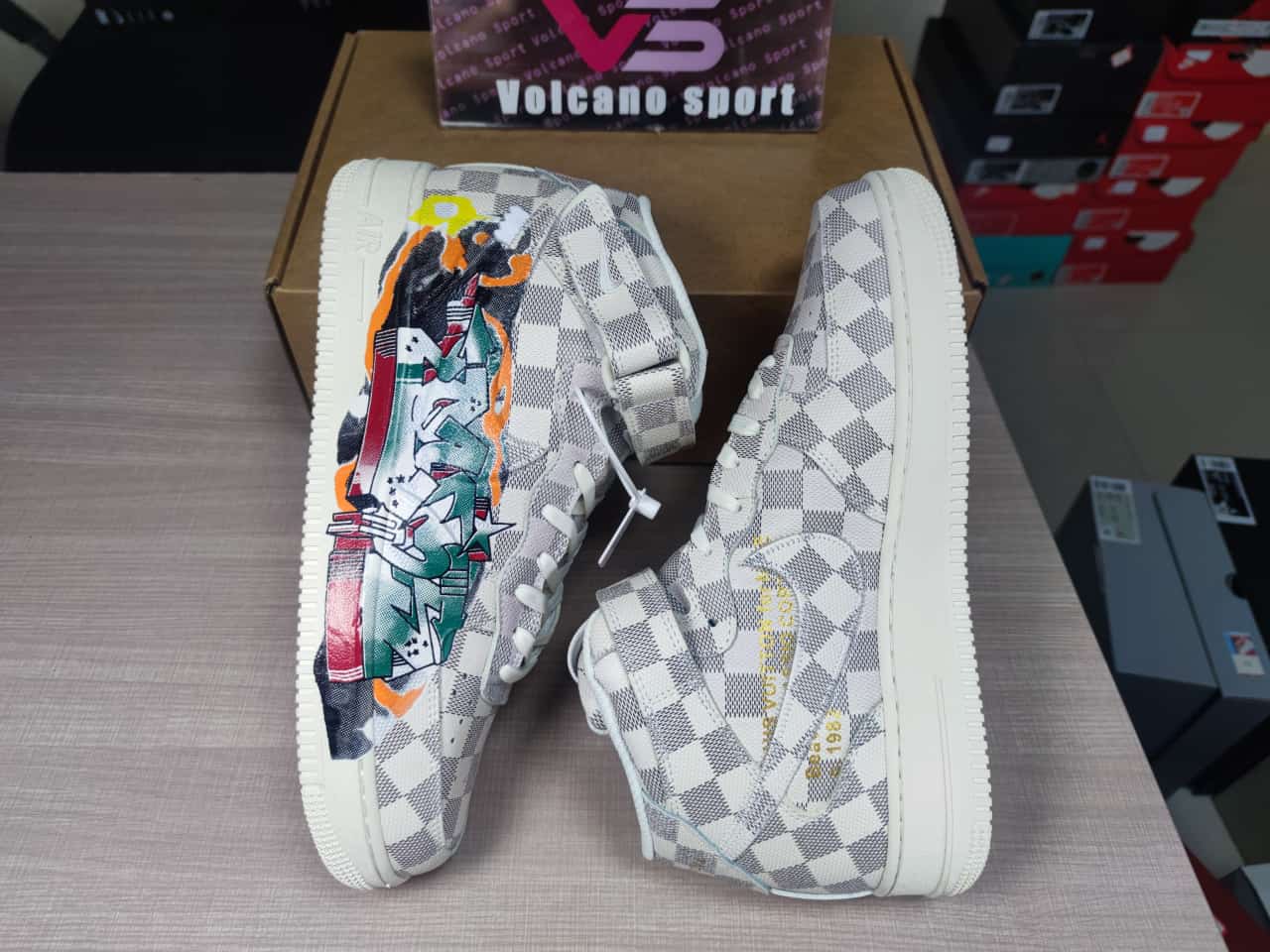 LV x Air Force 1 High Graffiti