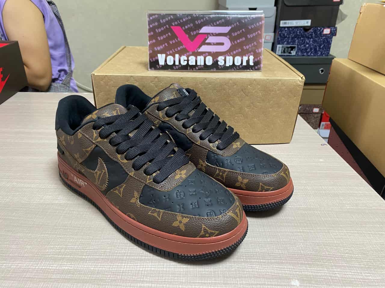 LV x Air Force 1 By Virgil Abloh Black-Brown