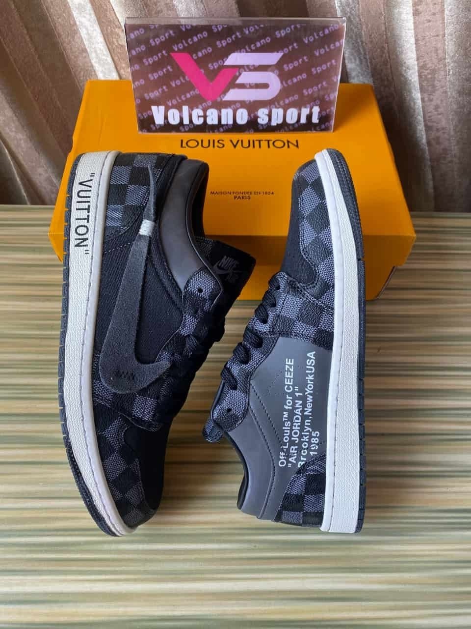 LV x Jordan 1 retro Low Black and Grey