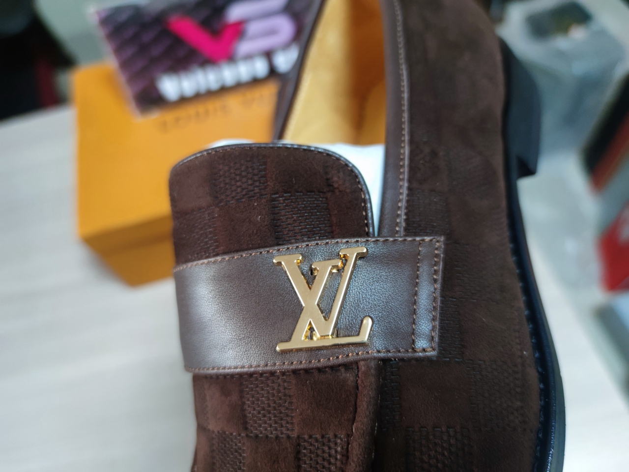 LV Casual leather shoes Brown