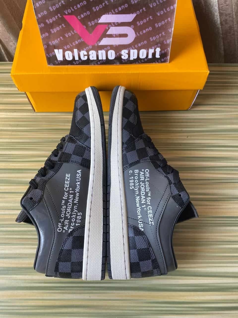LV x Jordan 1 retro Low Black and Grey