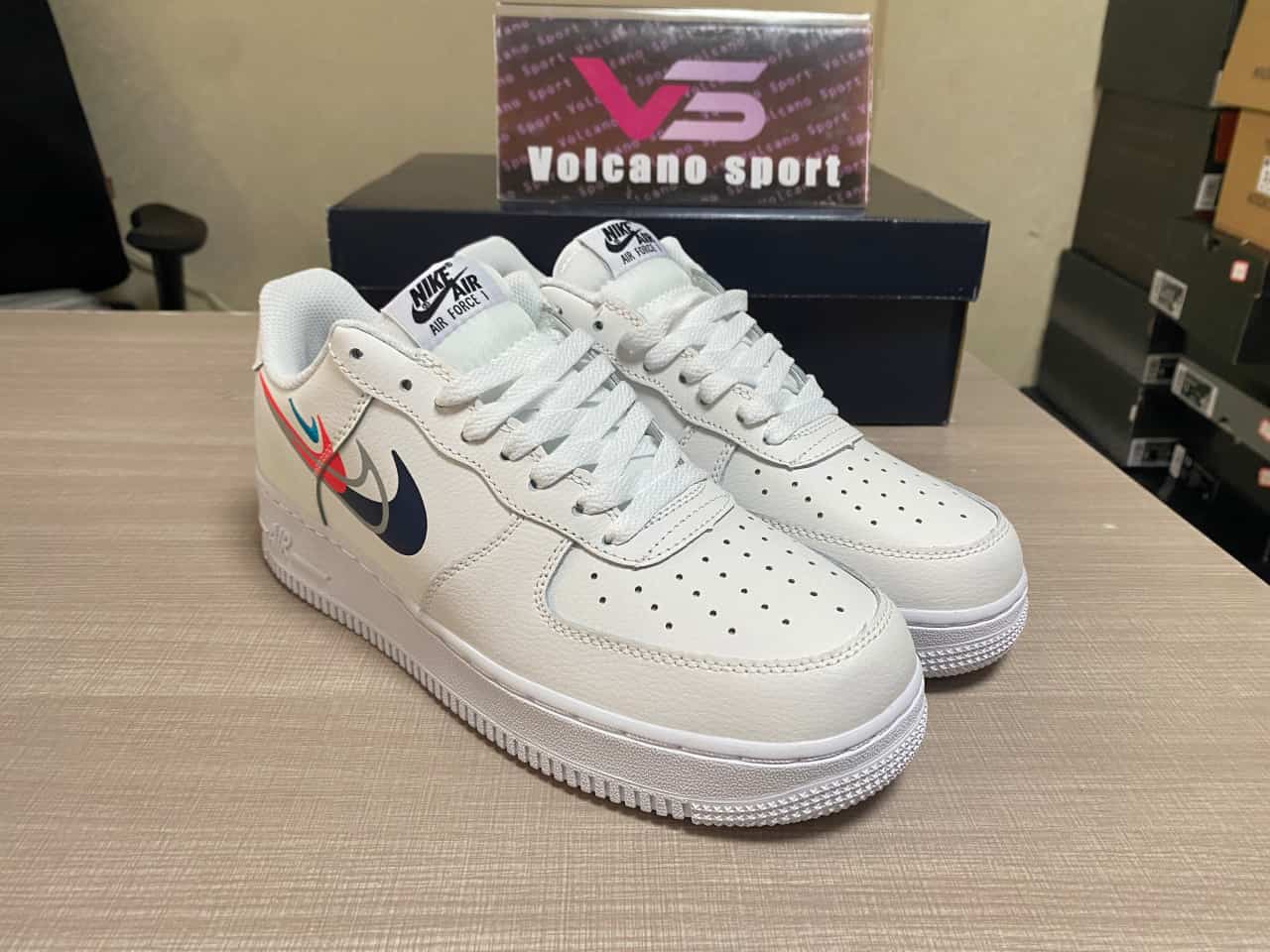 Air Force 1 Low '07 Quadruple Swoosh White Navy Crimson FJ4226-100