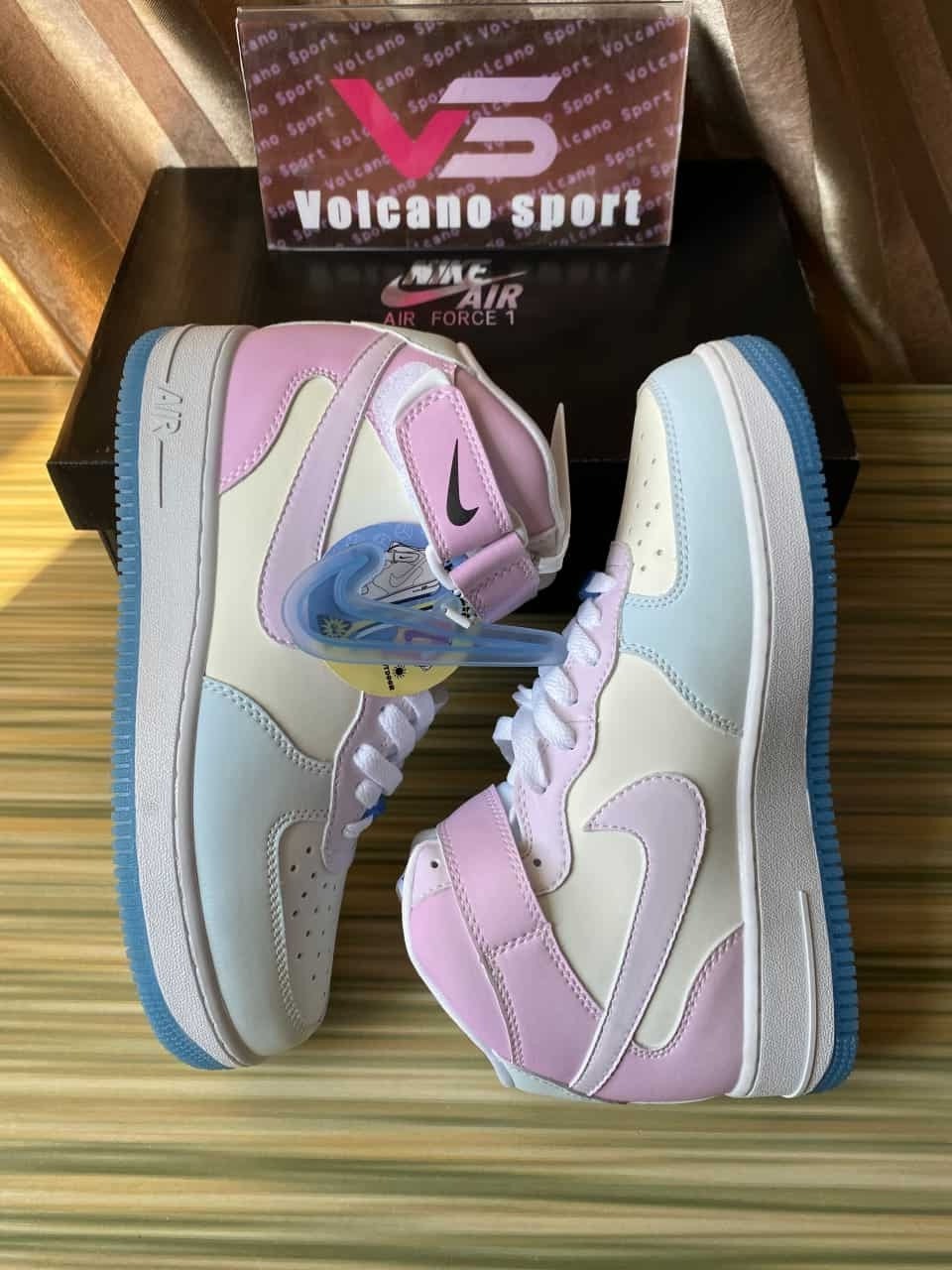 Nike Force 1 07 LX Mid White University BluePink Black DA8301-102