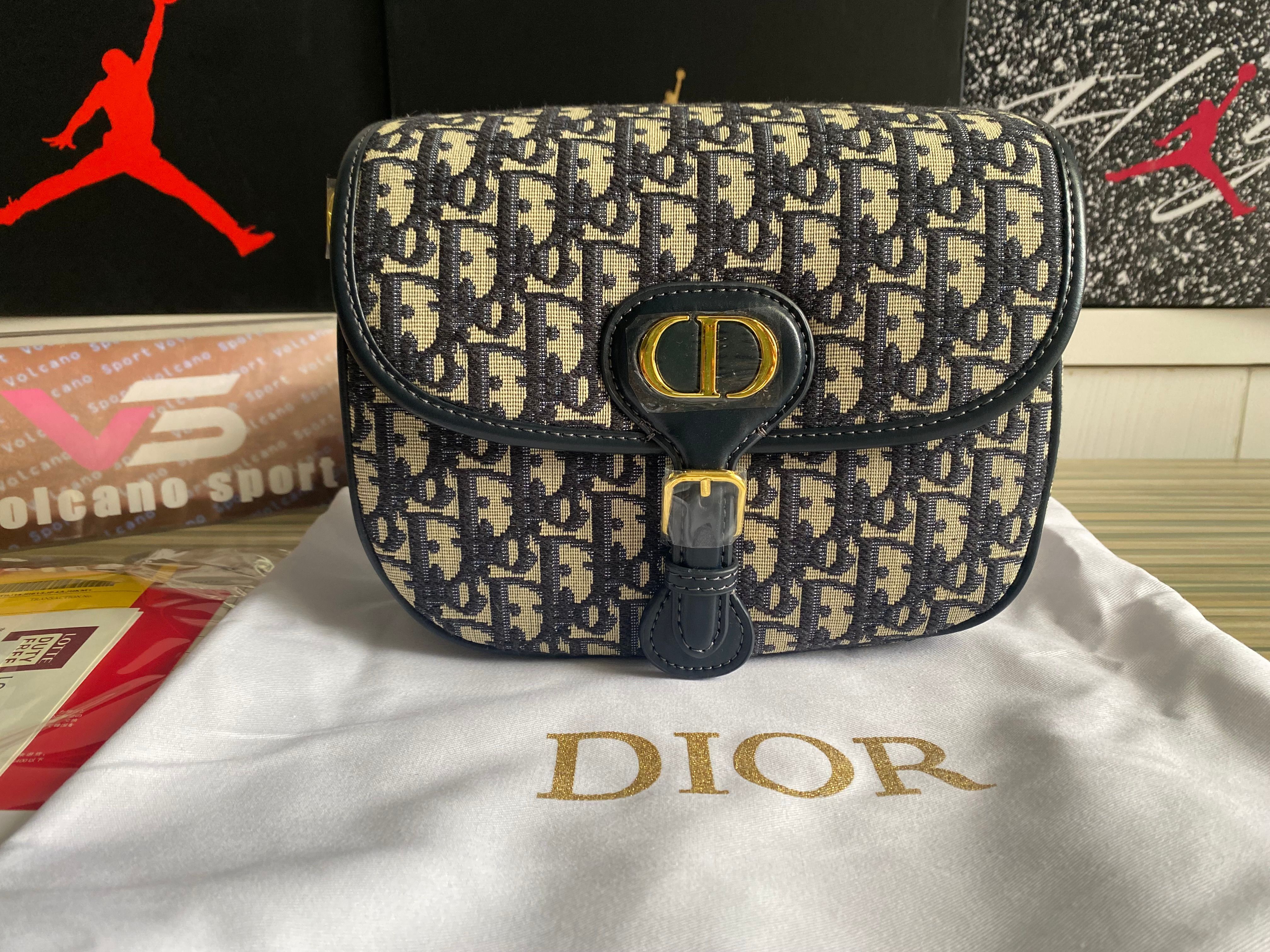 Di0r Bobby Bag Medium Dior Oblique Jacquard Blue