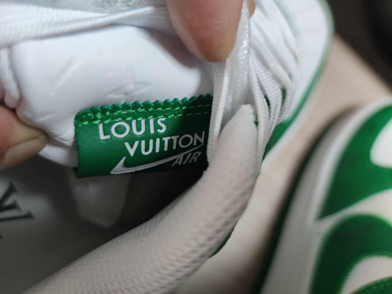 LV x Air Force 1 Low By Virgil Abloh White Green