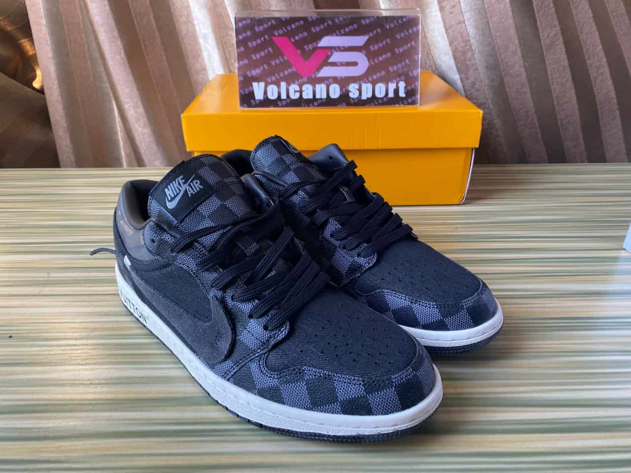 LV x Jordan 1 retro Low Black and Grey
