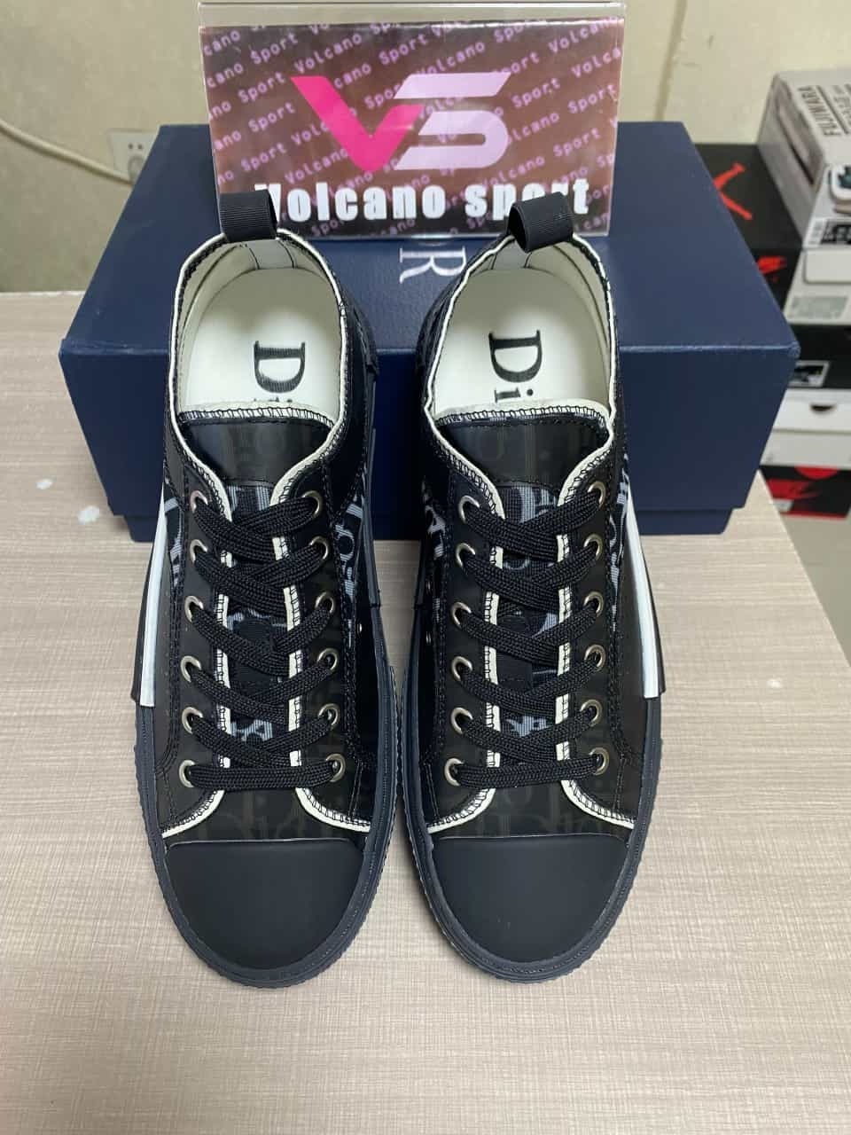 Dior B23 Low Top Canvas Oblique Black