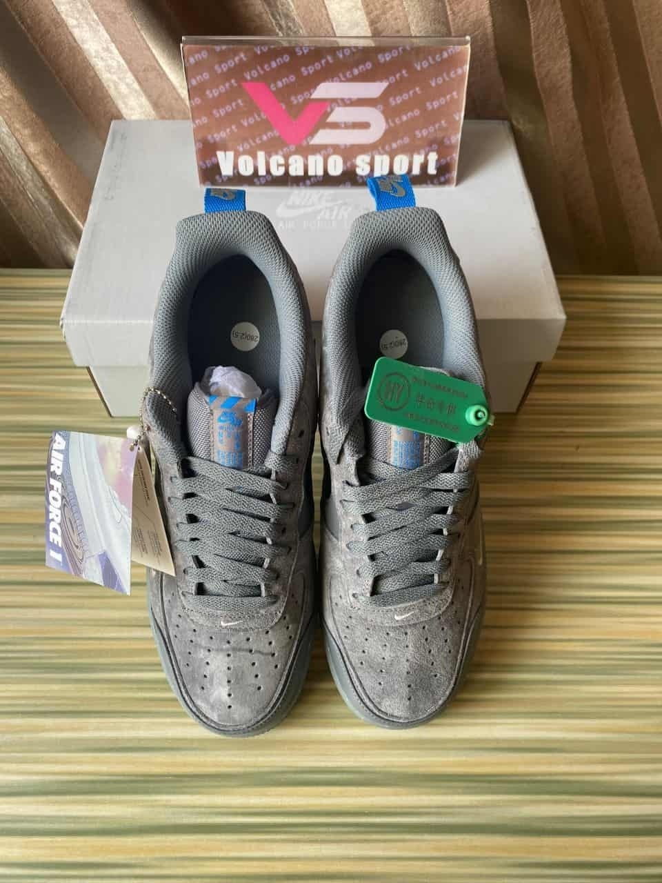 Nike Air Force 1 Low Cut Out Swoosh Smoke Grey DQ1097-001