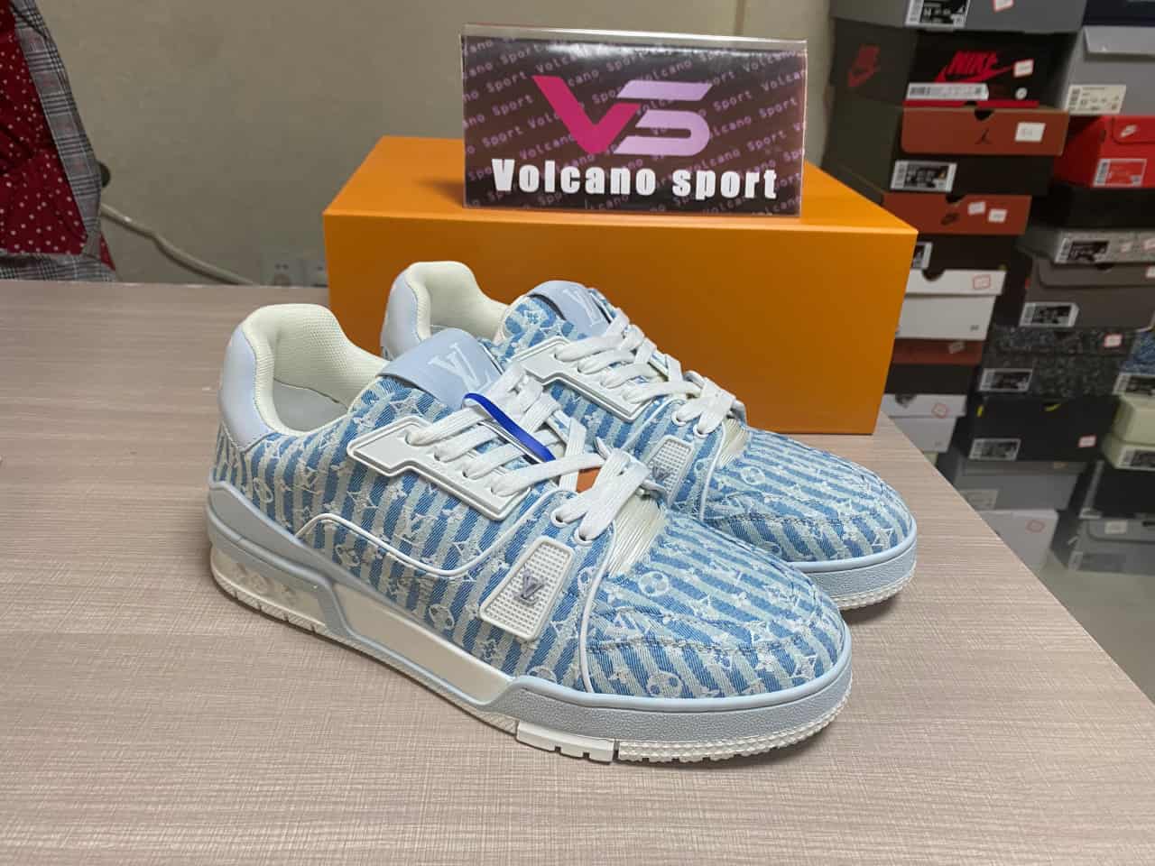 LV Trainer Blue Stripe Monogram