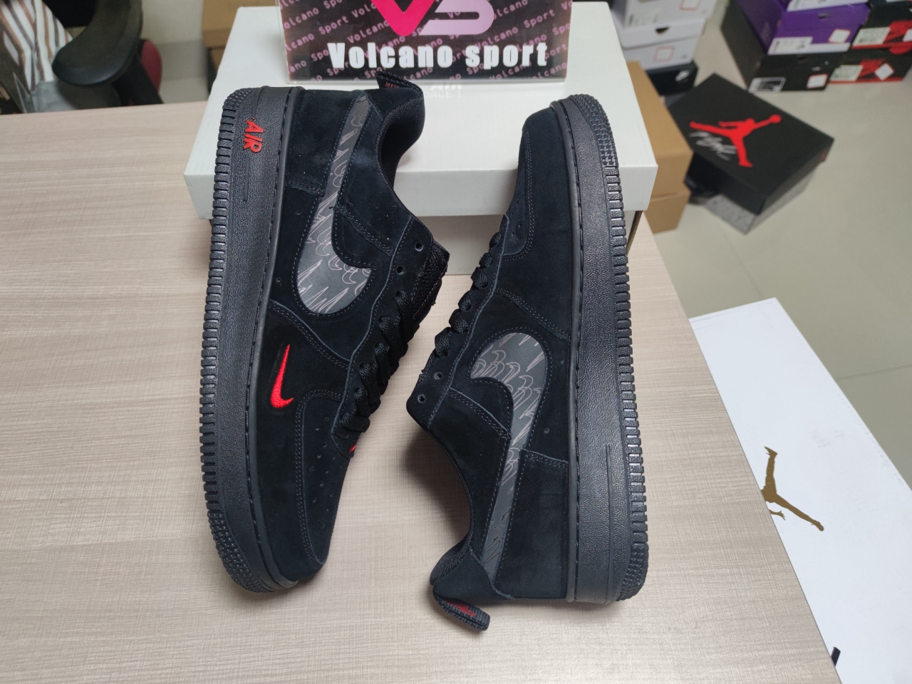 Air Force 1 Low Multi-Swoosh Black Orange DZ4514 001