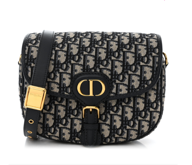Di0r Bobby Bag Medium Dior Oblique Jacquard Blue