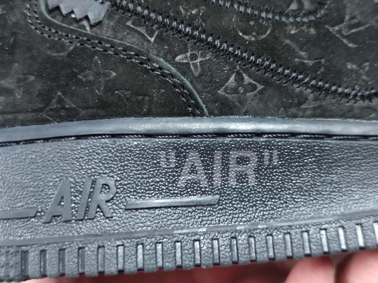 LV x Air force 1 mid Black