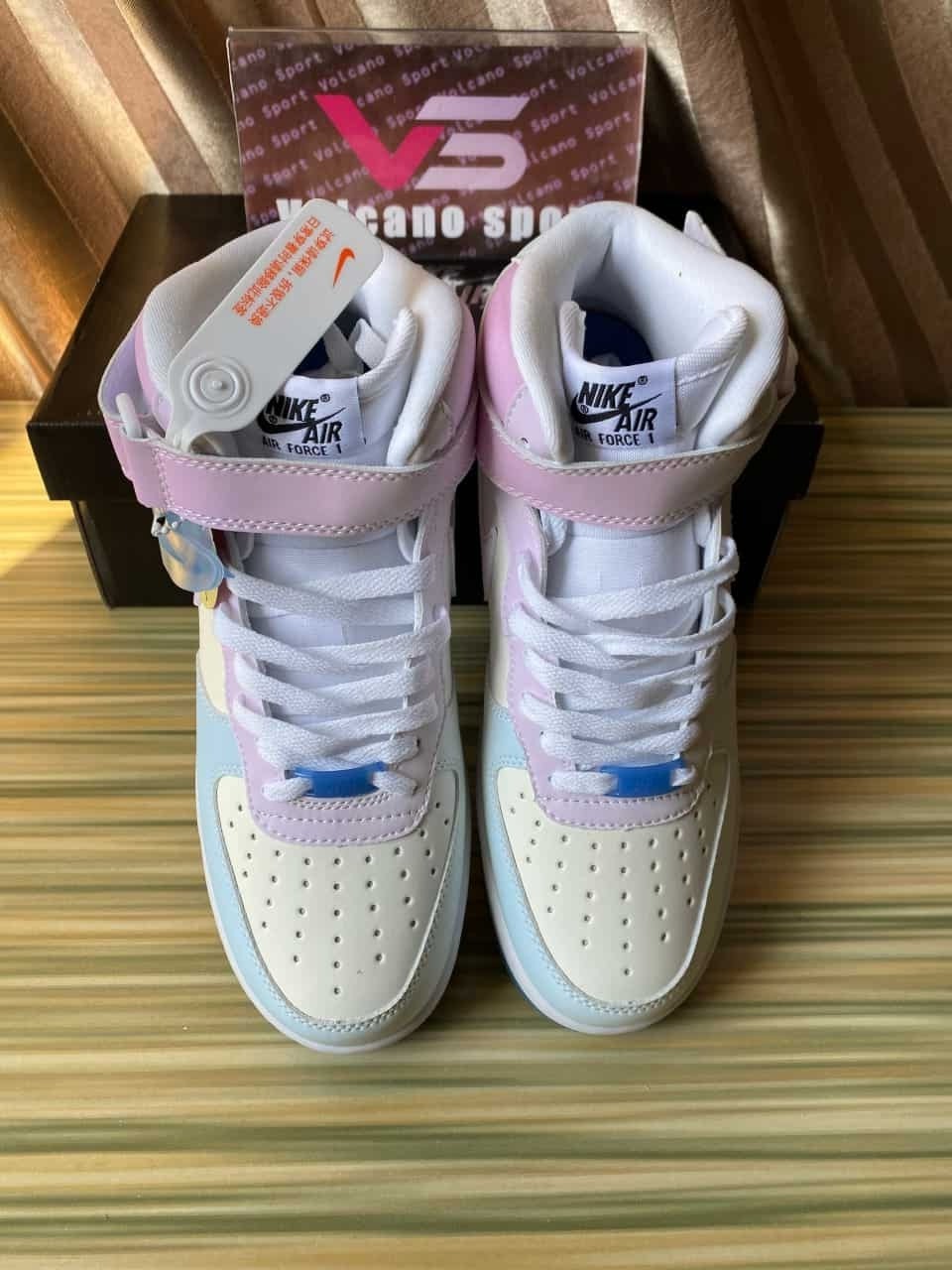 Nike Force 1 07 LX Mid White University BluePink Black DA8301-102