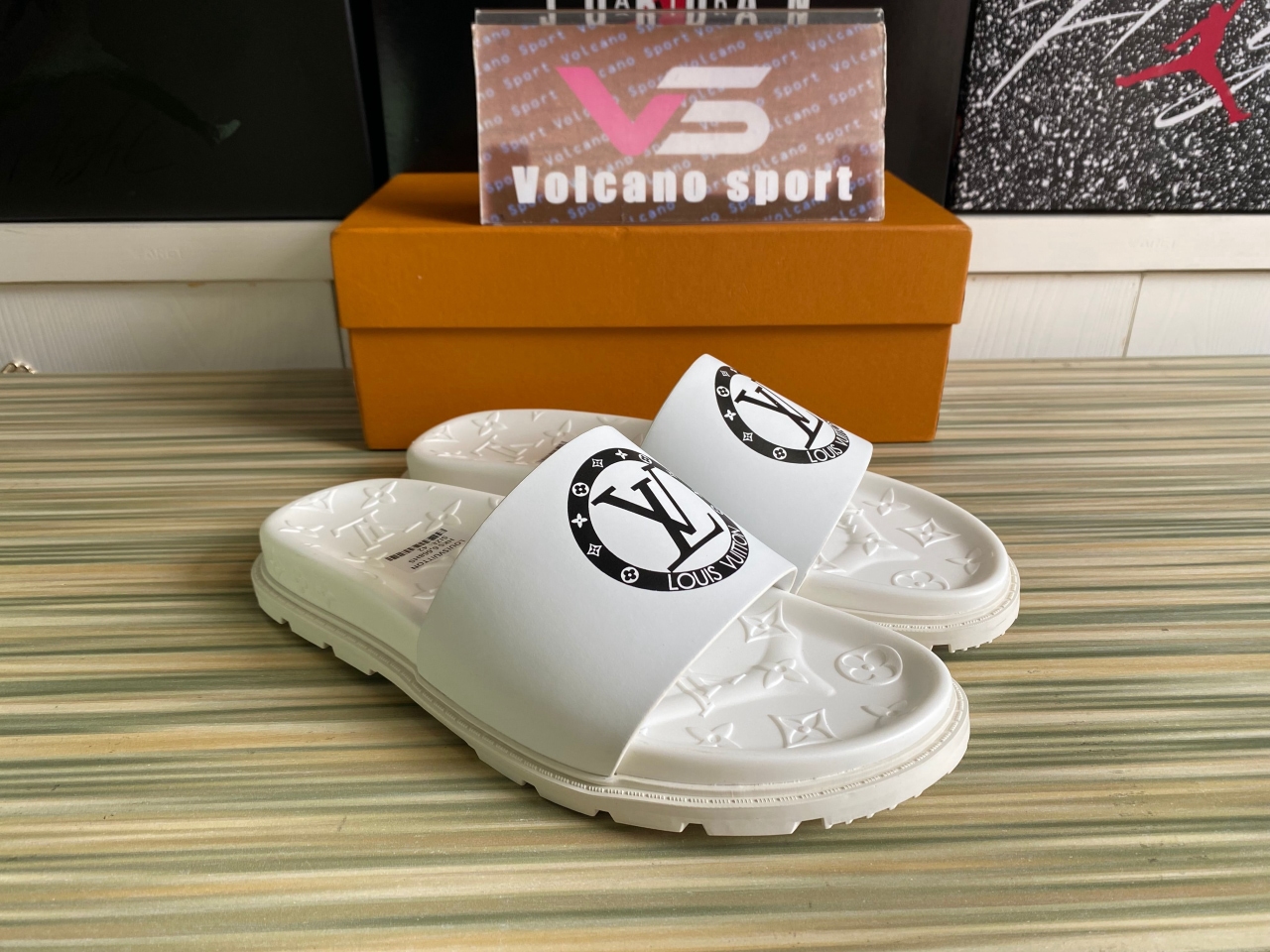 LV Slippers White
