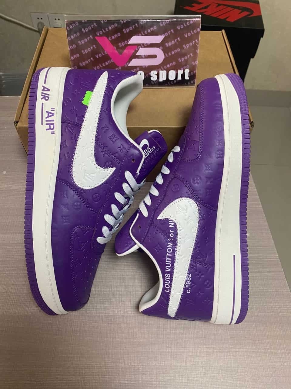 LV X Air force 1 Purple and white
