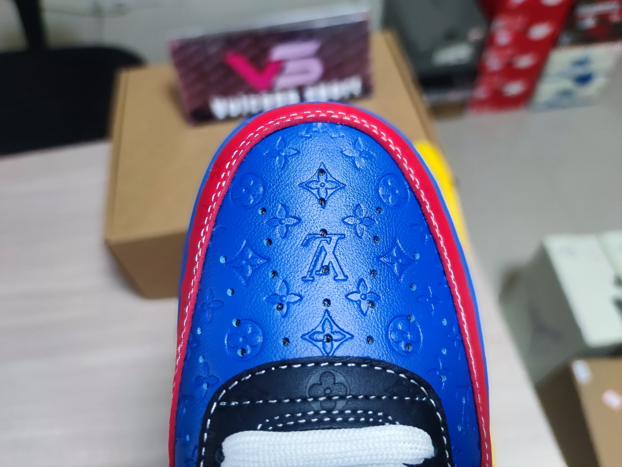 LV x Air Force 1 Low Blue Red Yellow