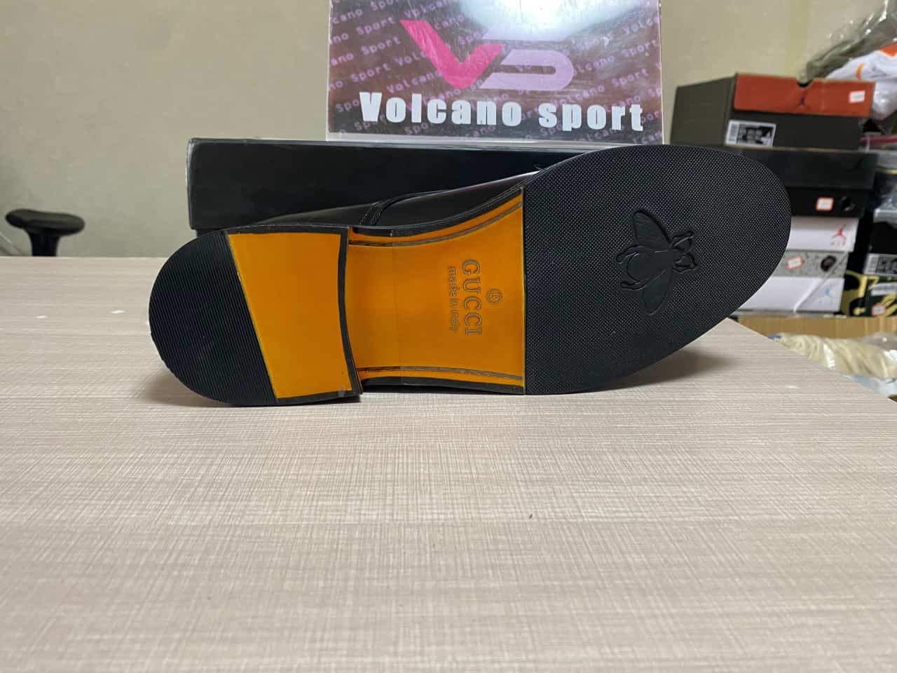 GUCCI Web Lace Up Black Leather