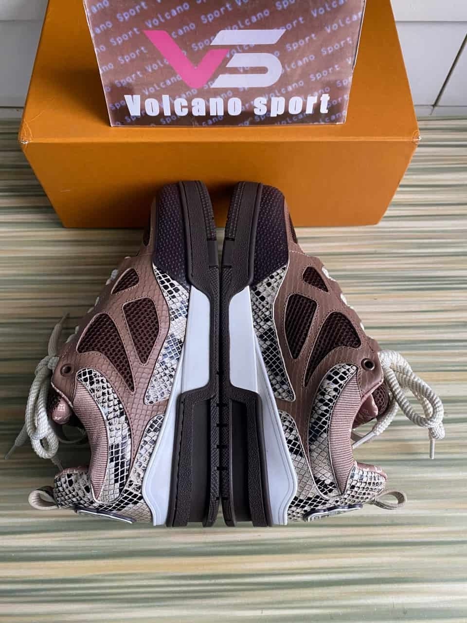 LV Skate Sneaker Brown Snakeskin 1ABM2Y