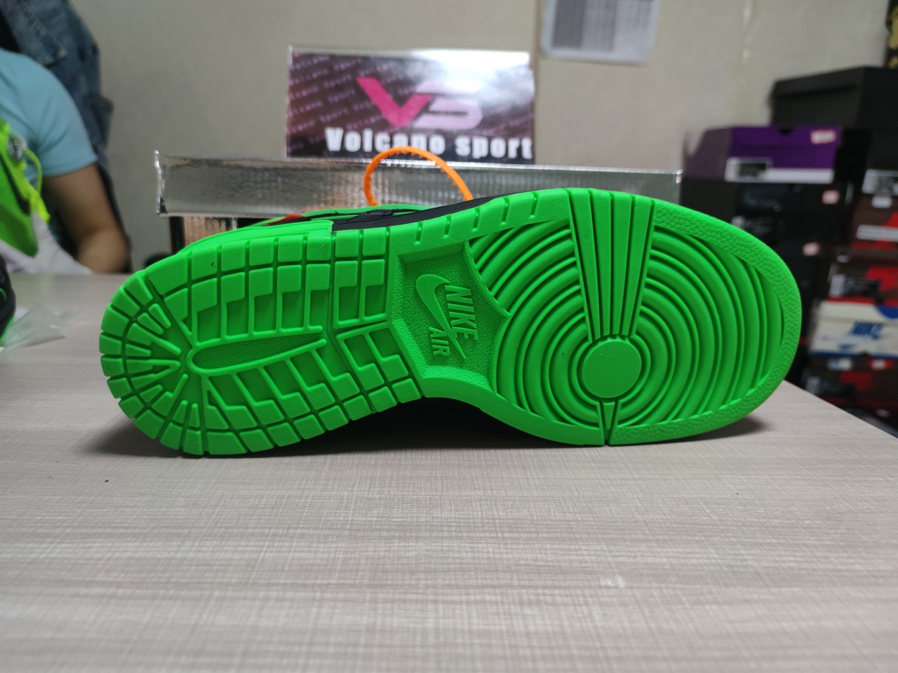 Air Rubber Dunk Off-White Green Strike CU6015-001