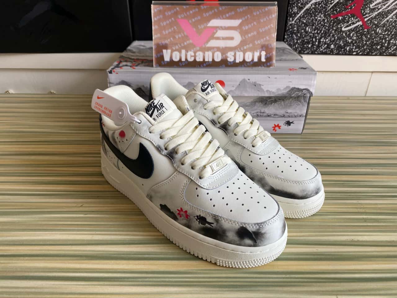 Air Force 1 07 Low Beige Black Painting BL1522-088