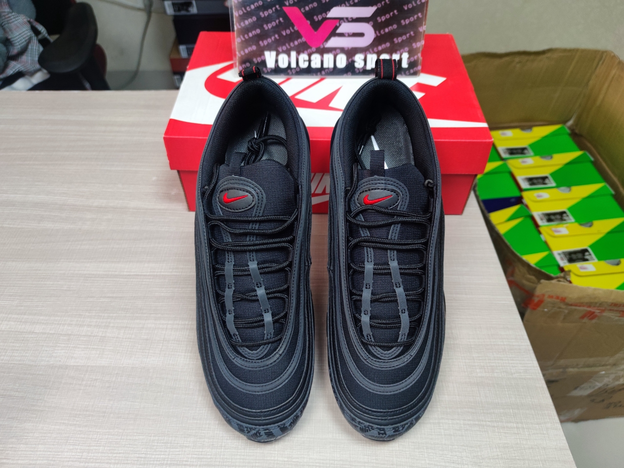 Air Max 97 All-Over Print Black Red AR4259-001