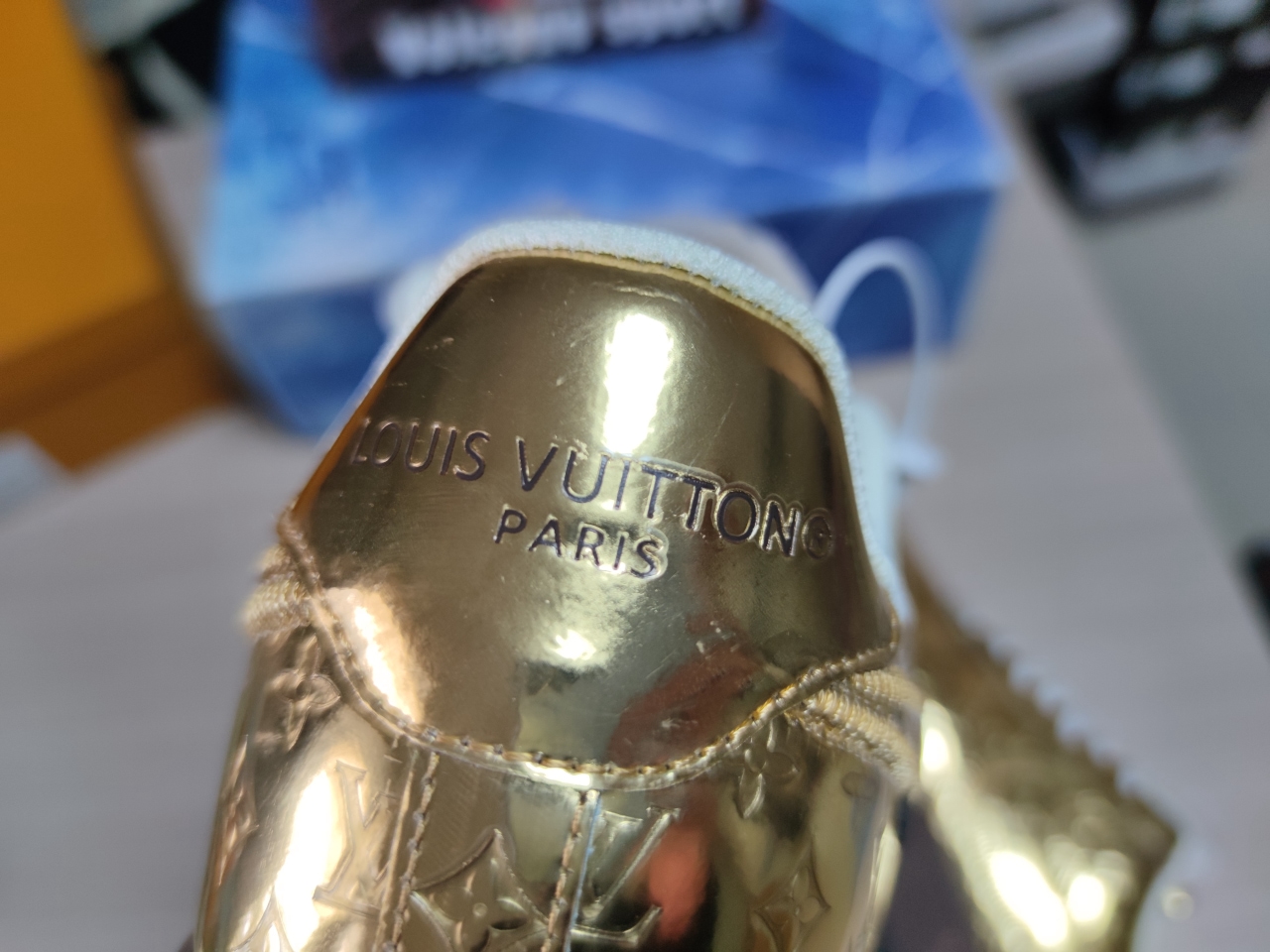 LV x Air Force 1 Low By Virgil Abloh Metallic Gold