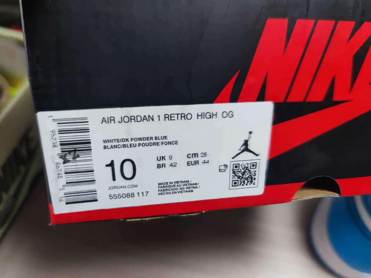 Jordan 1 Retro High OG UNC 555088 117