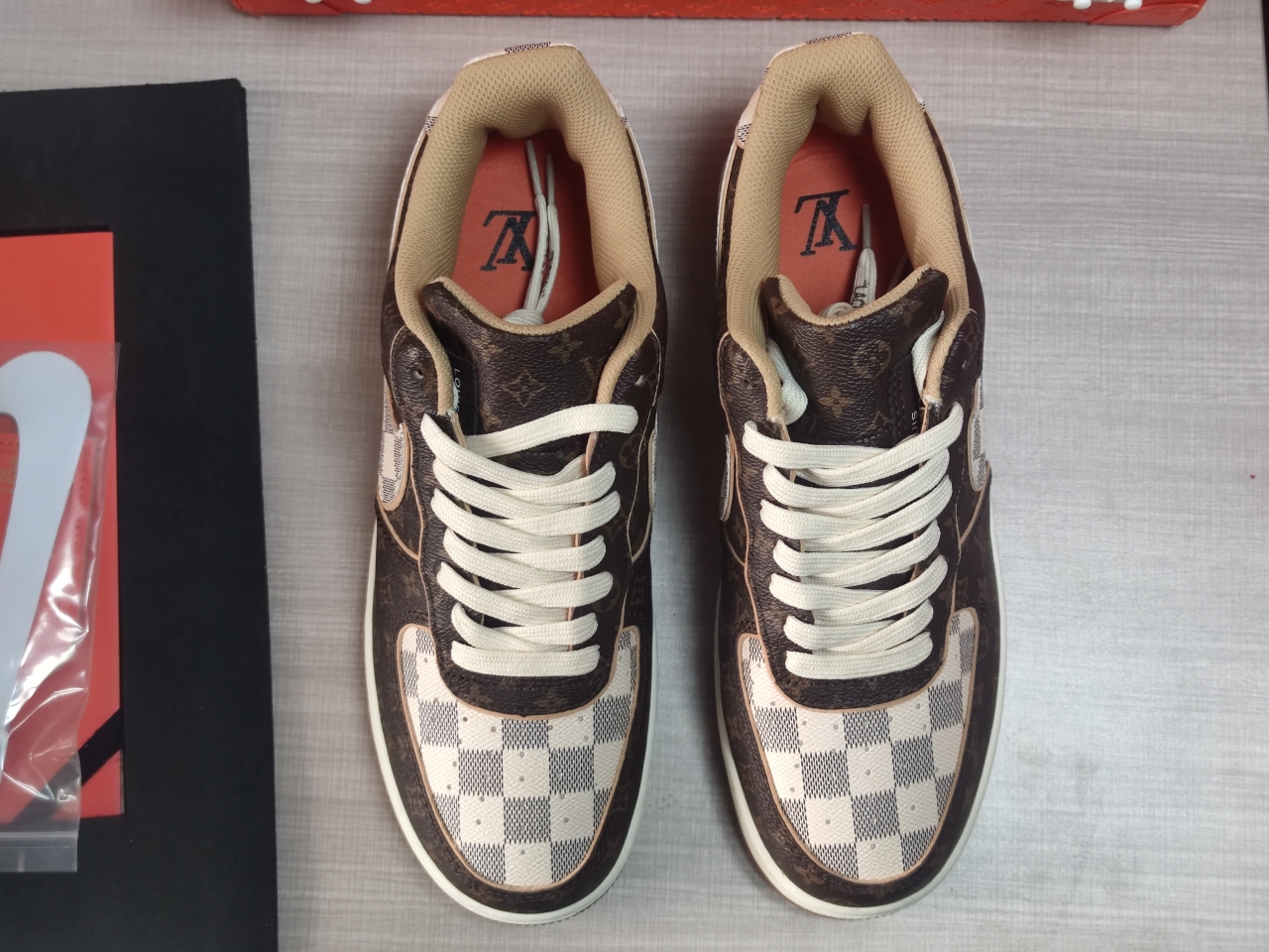 Louis Vuitton Nike Air Force 1 Low Monogram Brown Damier Azur
