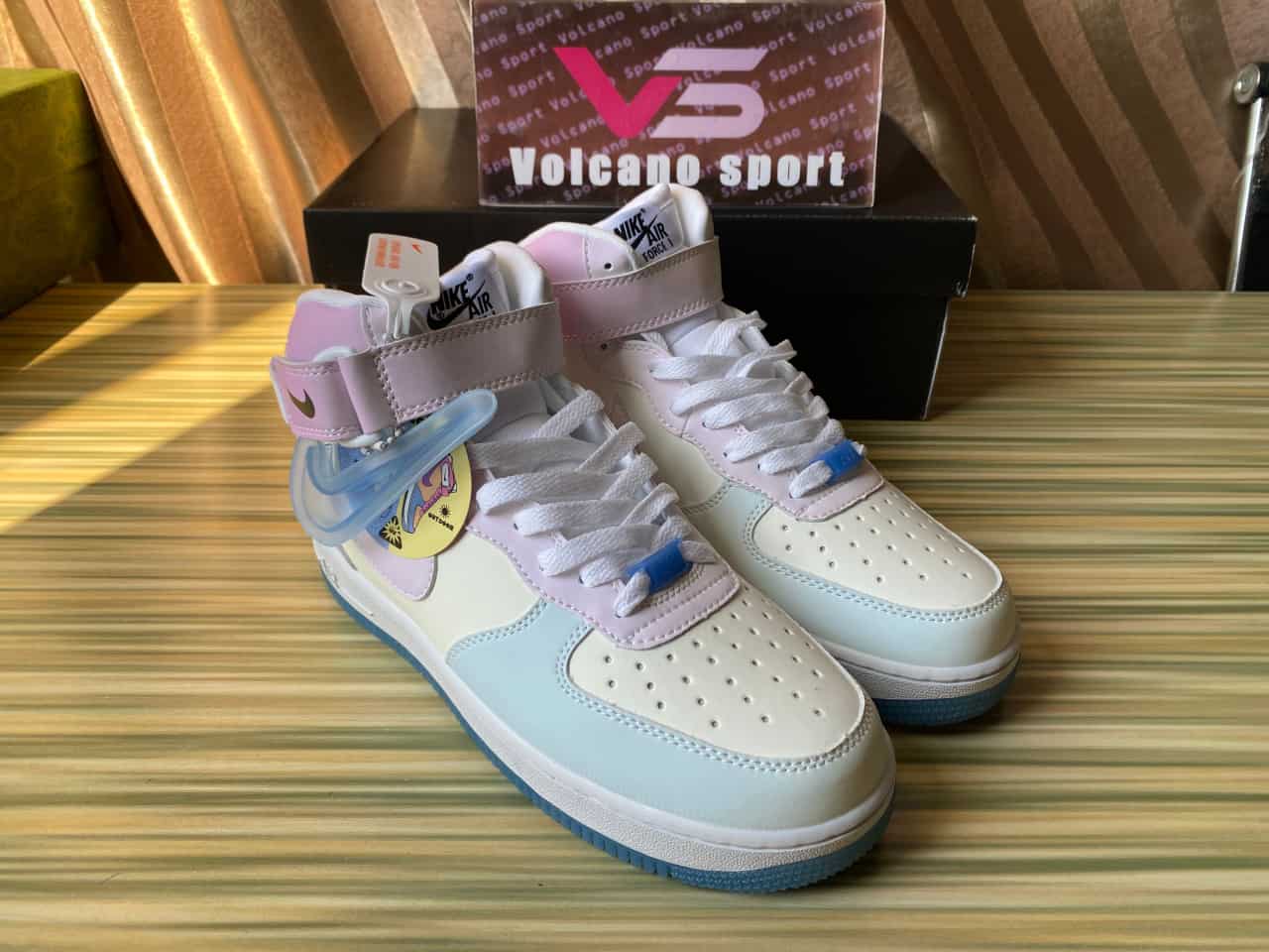 Nike Force 1 07 LX Mid White University BluePink Black DA8301-102