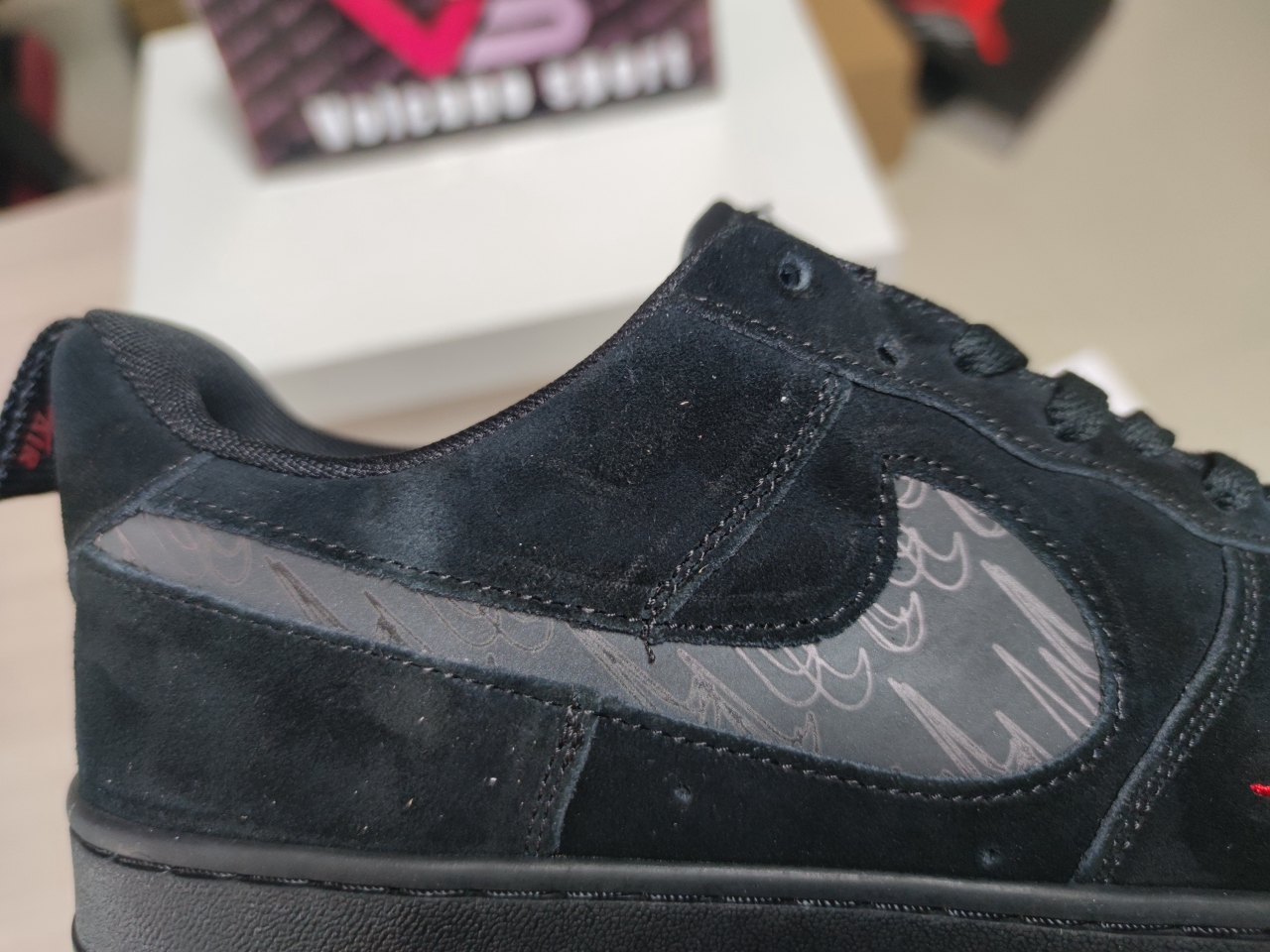 Air Force 1 Low Multi-Swoosh Black Orange DZ4514 001