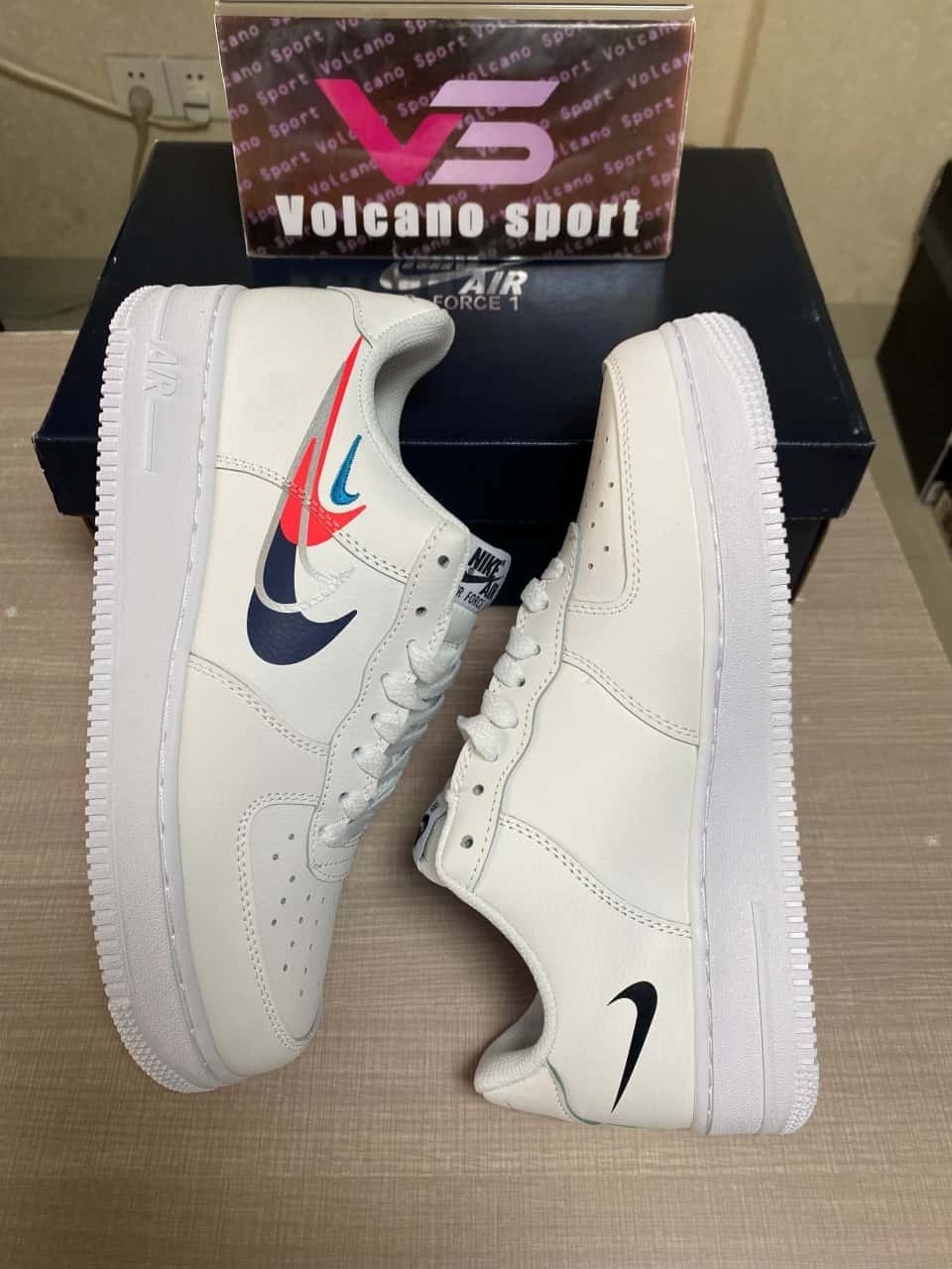 Air Force 1 Low '07 Quadruple Swoosh White Navy Crimson FJ4226-100