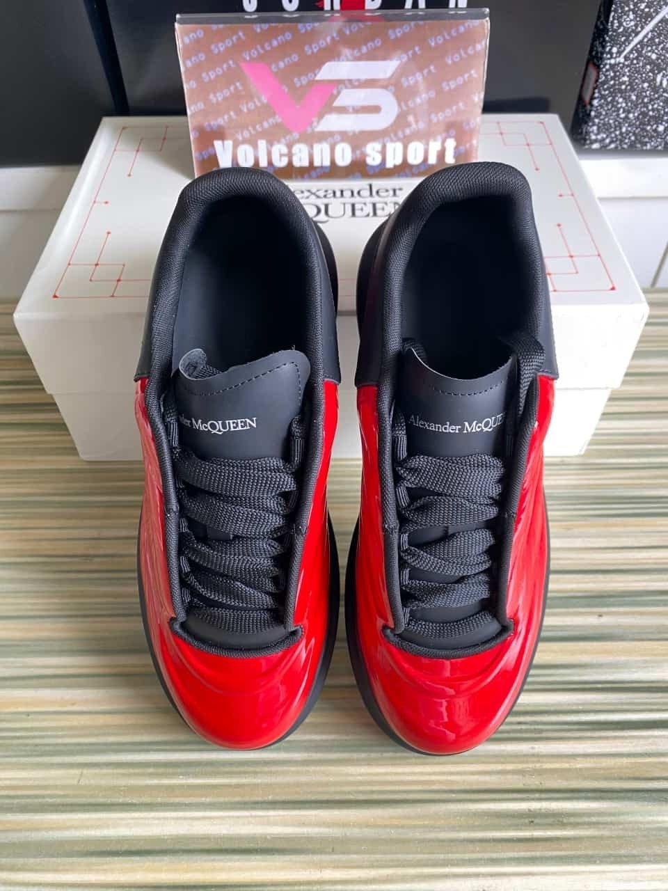 Alexander McQueen Oversized Gloss Red