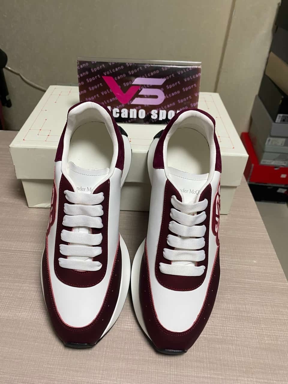 Alexander McQueen Burgundy White