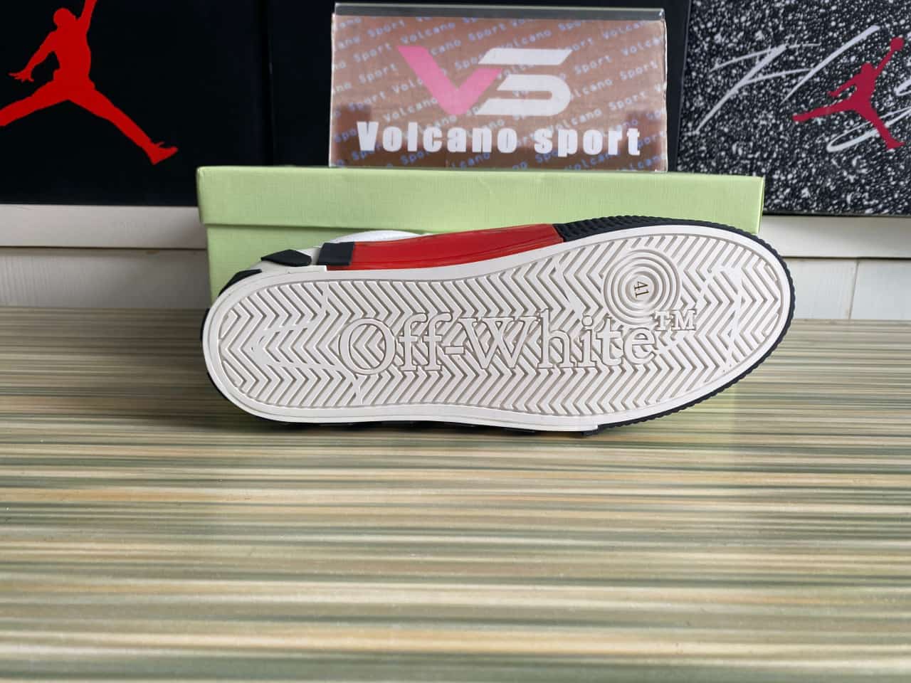 Off-White Vulc Low Canvas White Green