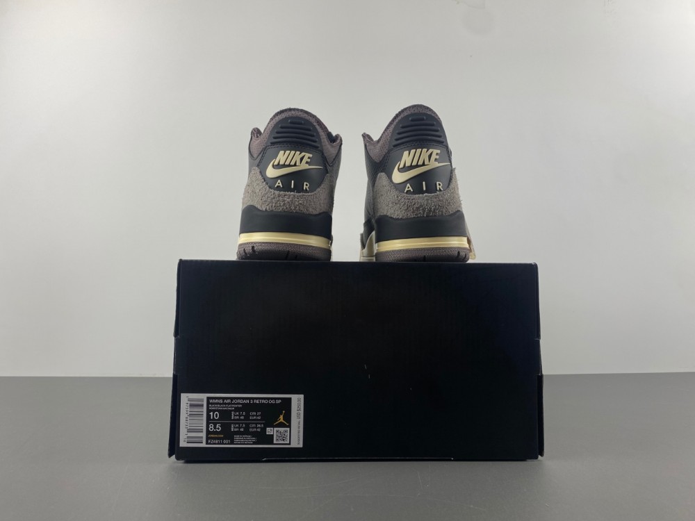 Jordan 3 Retro OG SP A Ma Maniére Black Violet Ore  FZ4811-001