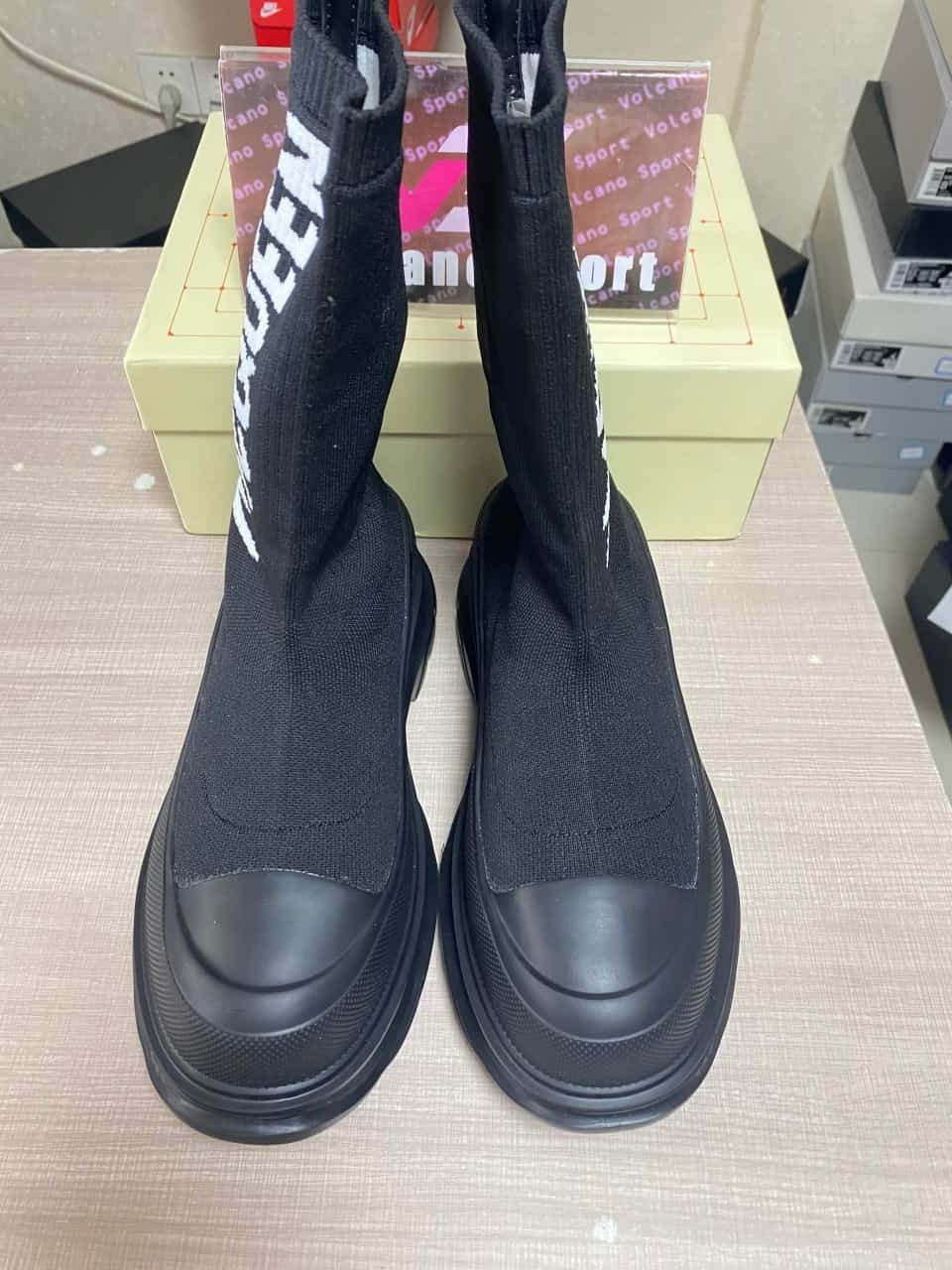 Alexander McQueen Sock Boots In Black