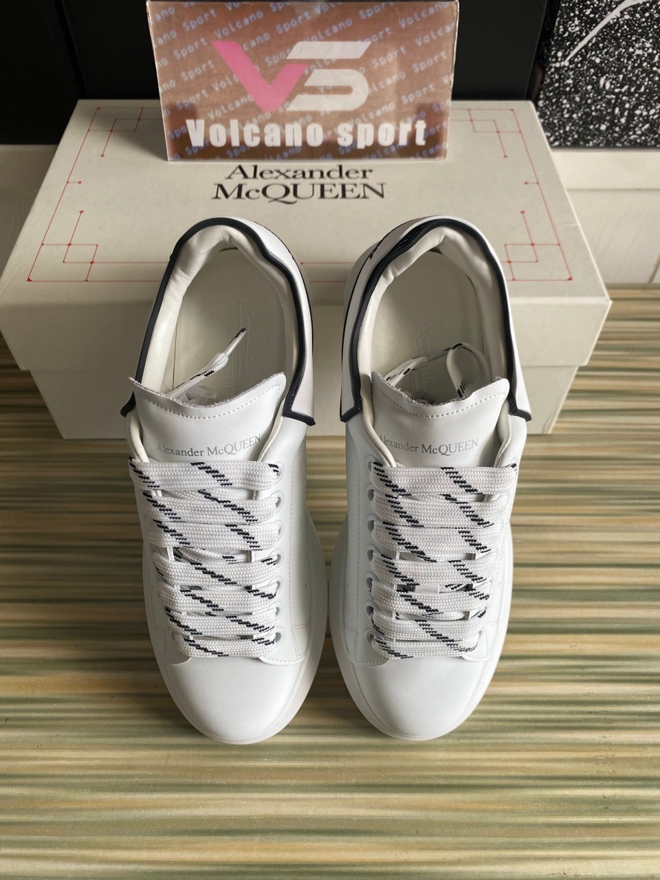 Alexander McQueen White Black Trim Skate shoes