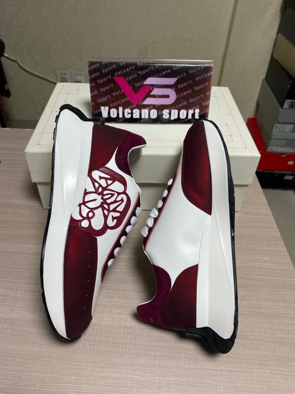 Alexander McQueen Burgundy White